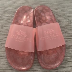 Coach slides- pink